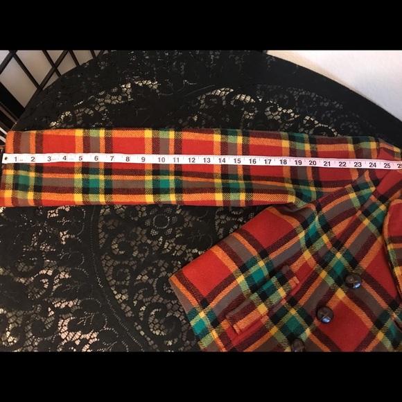 FREE PEOPLE PLAID WOOL BLEND CROPPED JACKET SIZE 2 - Picture 6 of 11